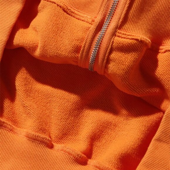 Patched Logo Zip Up Hoodie Sweatshirt Men's - Picture 6 of 6